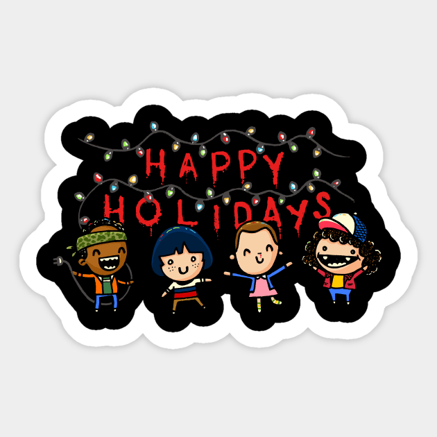 Stranger Holidays Sticker by Walmazan